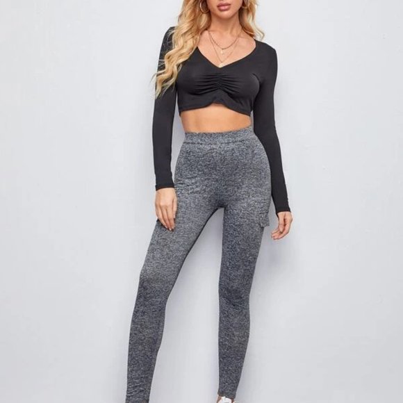 Flap Pocket Side Marled Fitted XL Pants - Picture 5 of 5